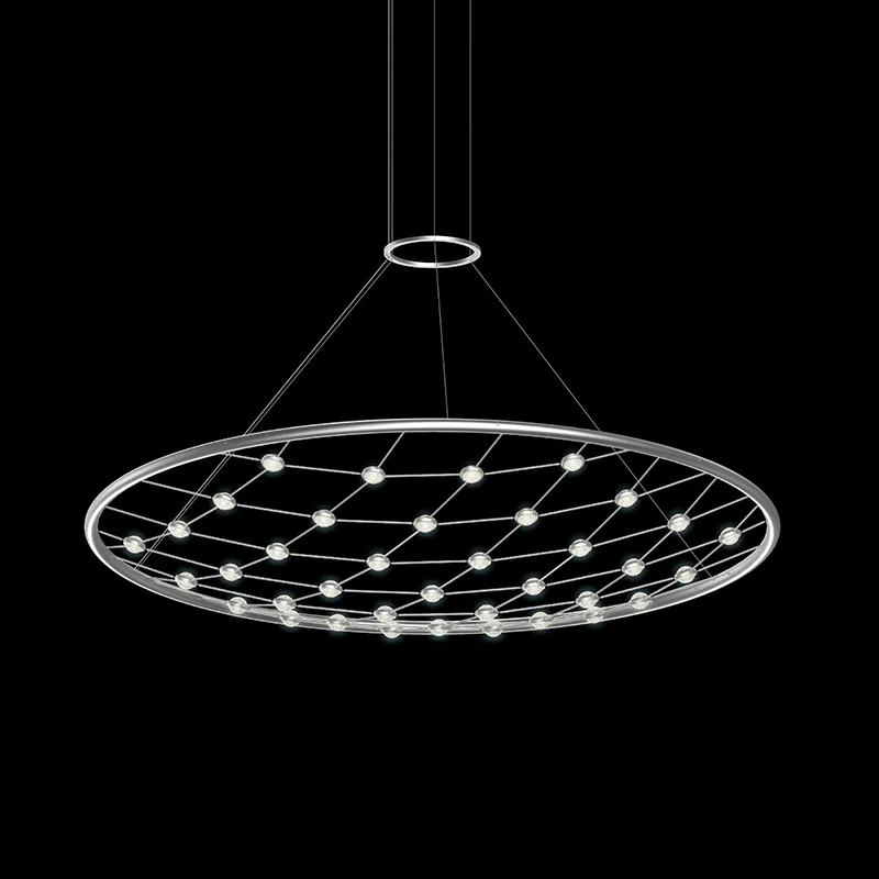 Constellation LED Pendant in Bright Satin Aluminum