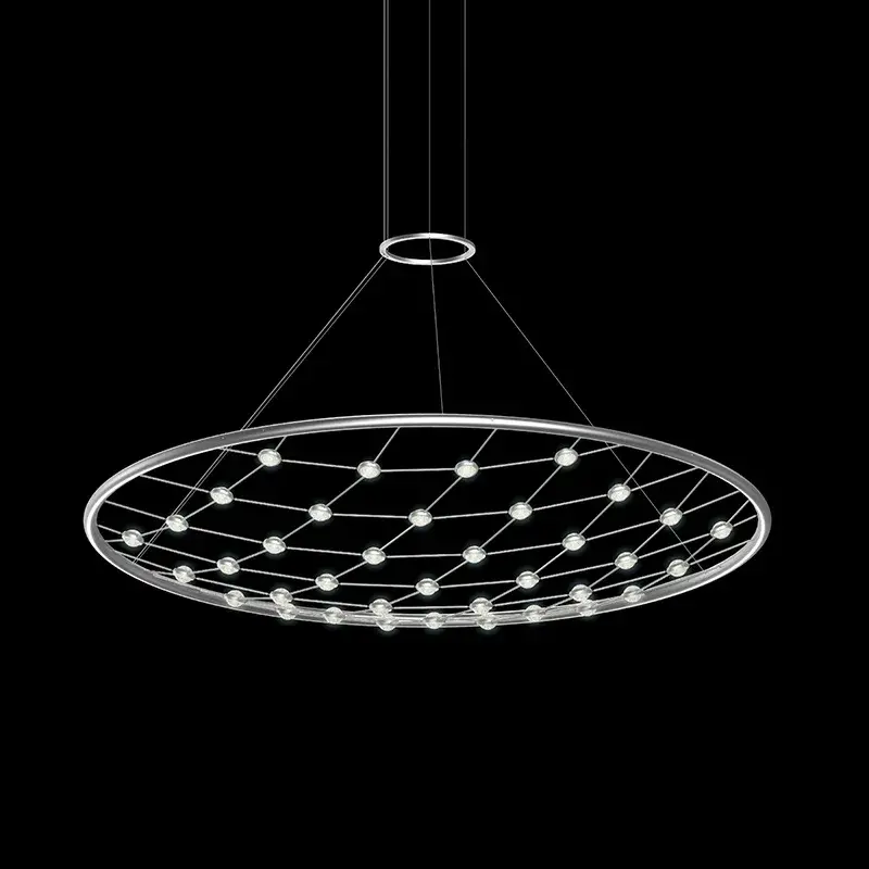Constellation LED Pendant in Bright Satin Aluminum
