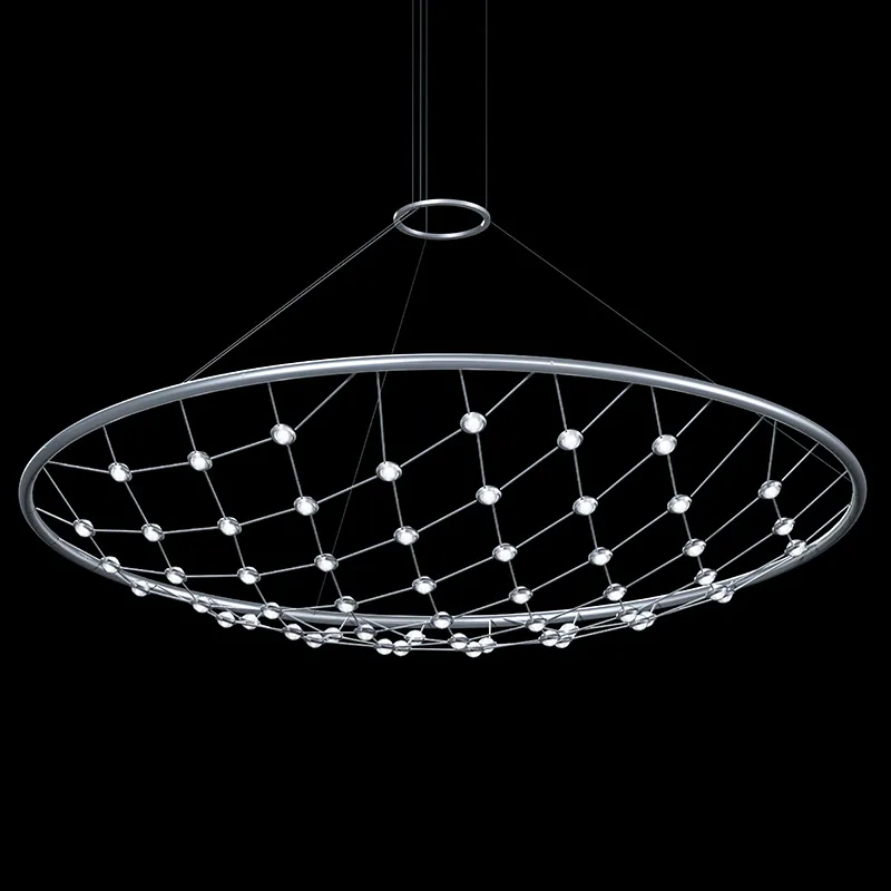 Constellation LED Pendant in Bright Satin Aluminum