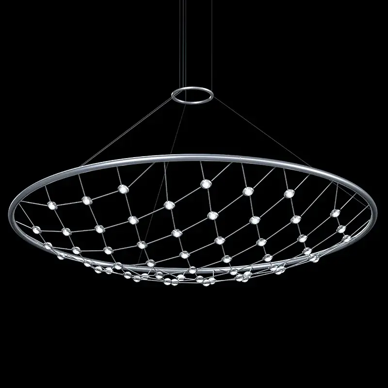 Constellation LED Pendant in Bright Satin Aluminum