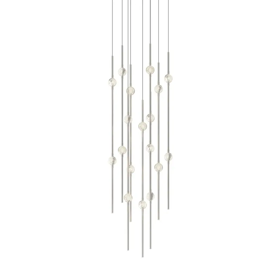 Constellation LED Pendant in Satin Nickel