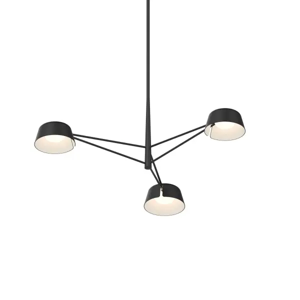 Ray LED Pendant in Satin Black