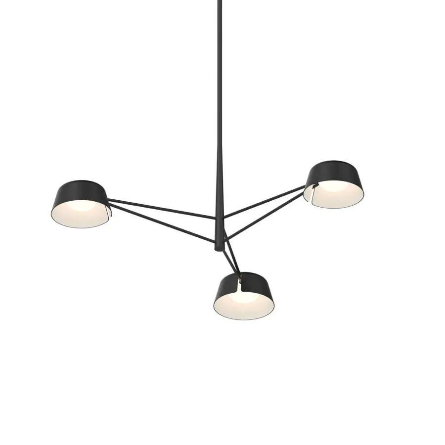 Ray LED Pendant in Satin Black