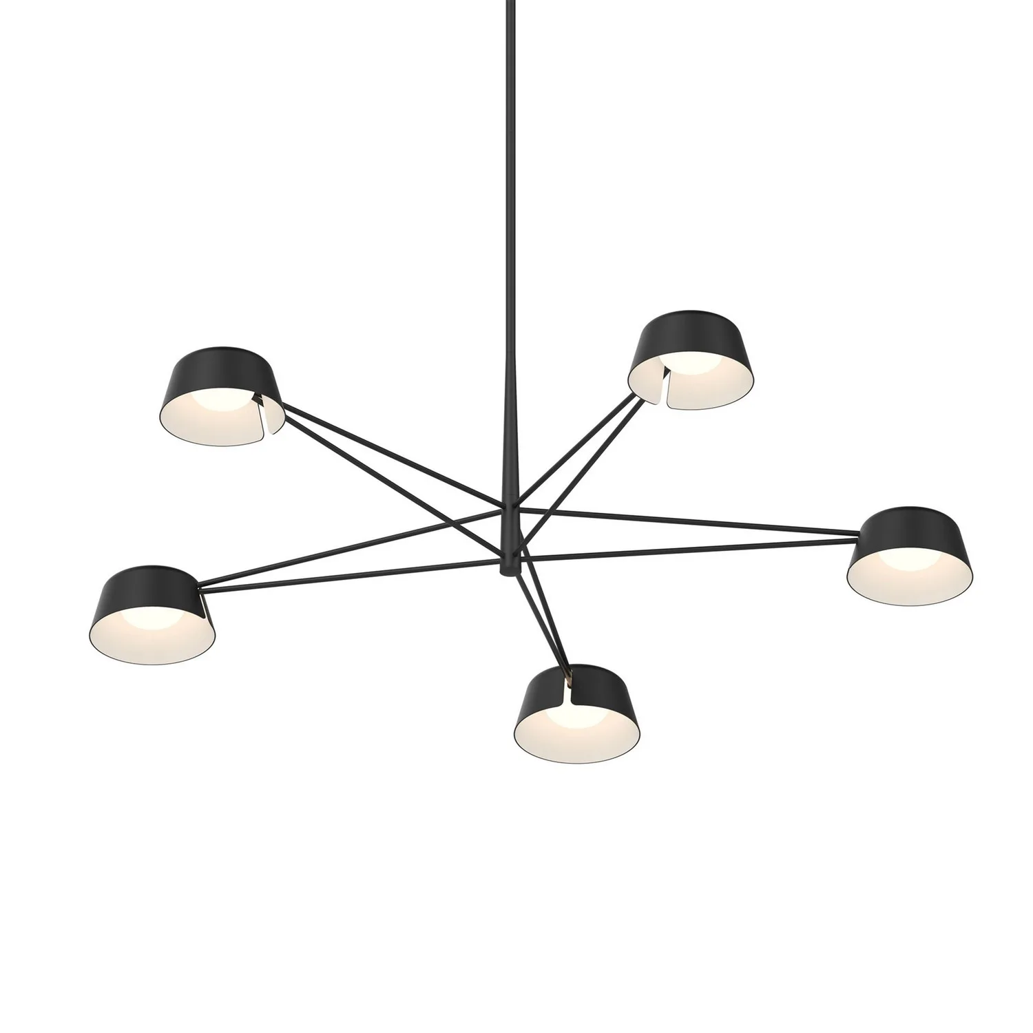 Ray LED Linear Pendant in Satin Black