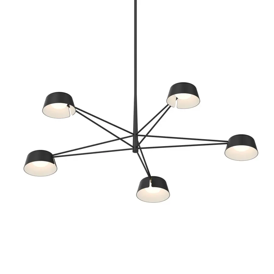Ray LED Linear Pendant in Satin Black