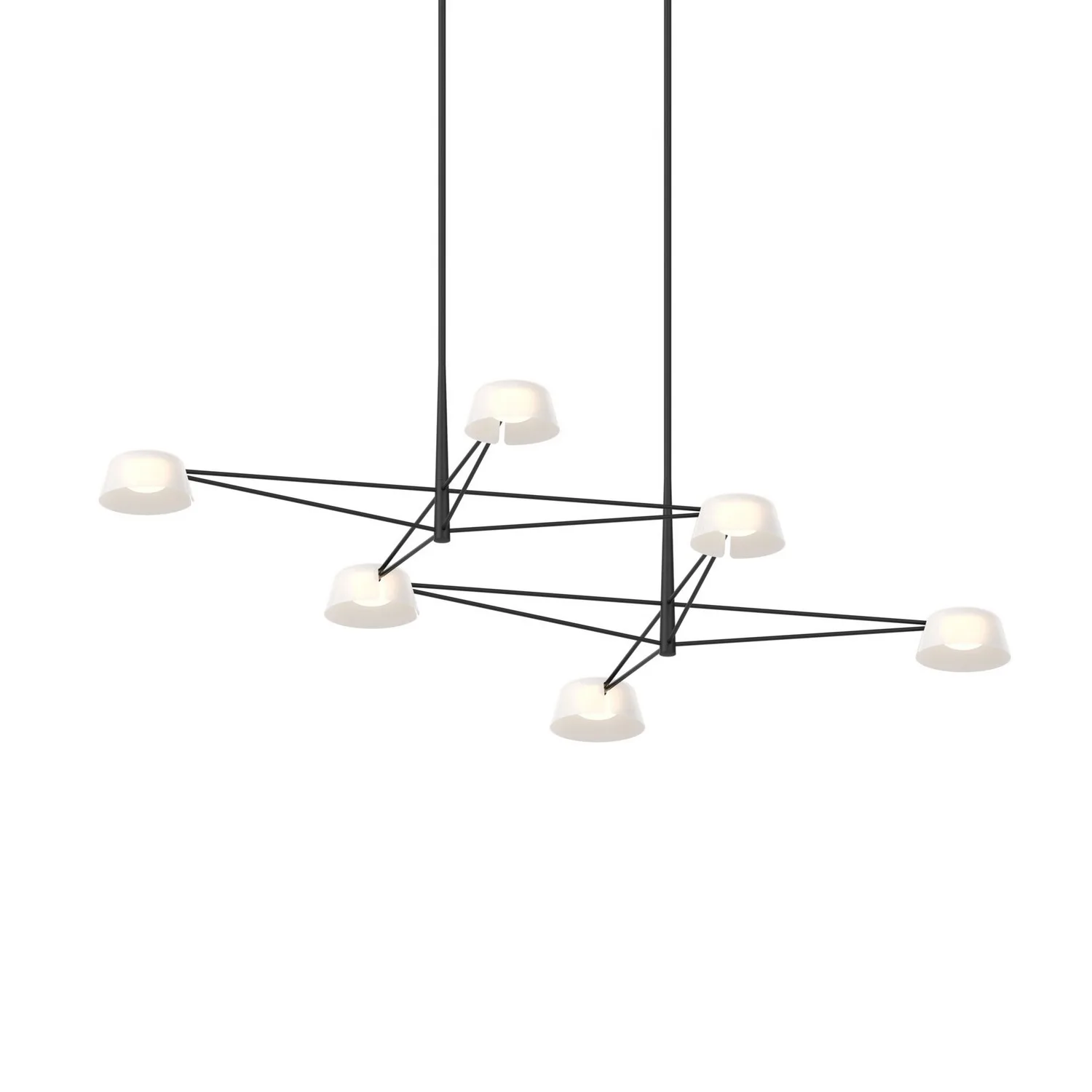 Ray LED Linear Pendant in Satin Black