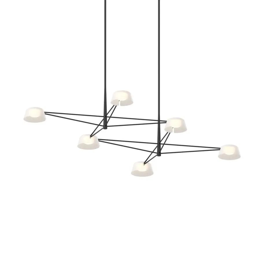 Ray LED Linear Pendant in Satin Black