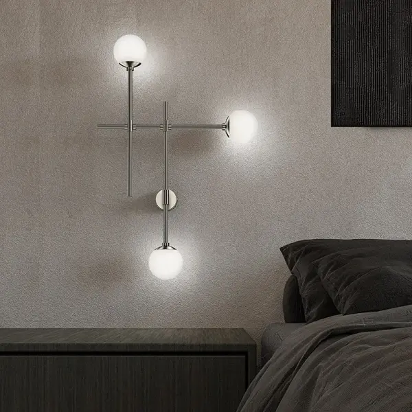 The Sabon Sconce delivers crisp modern design with classic sensibility. Its white etched globe provides soft, even illumination while the integrated LED ensures energy efficiency and longevity.