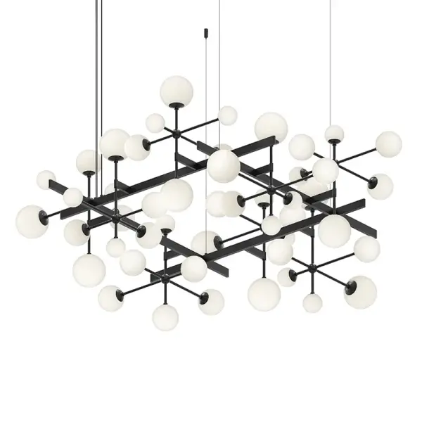 Nebula LED Linear Chandelier in Satin Black
