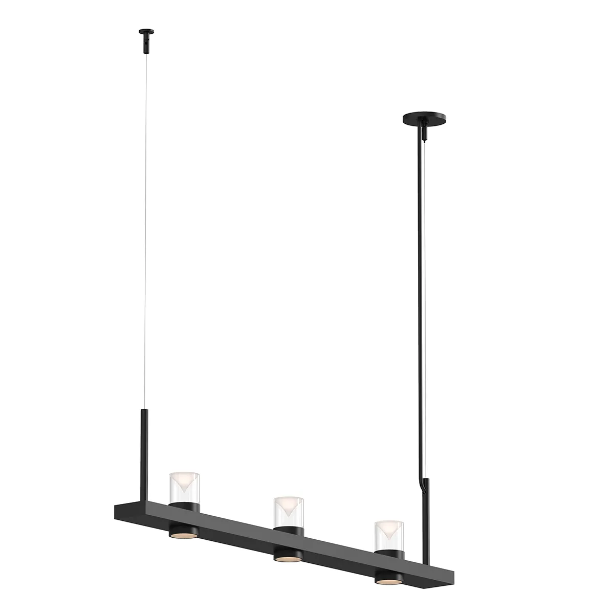 Intervals LED Linear Pendant in Satin Black