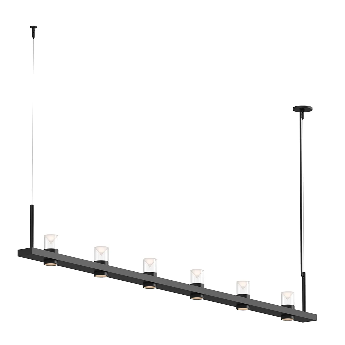 Intervals LED Linear Pendant in Satin Black