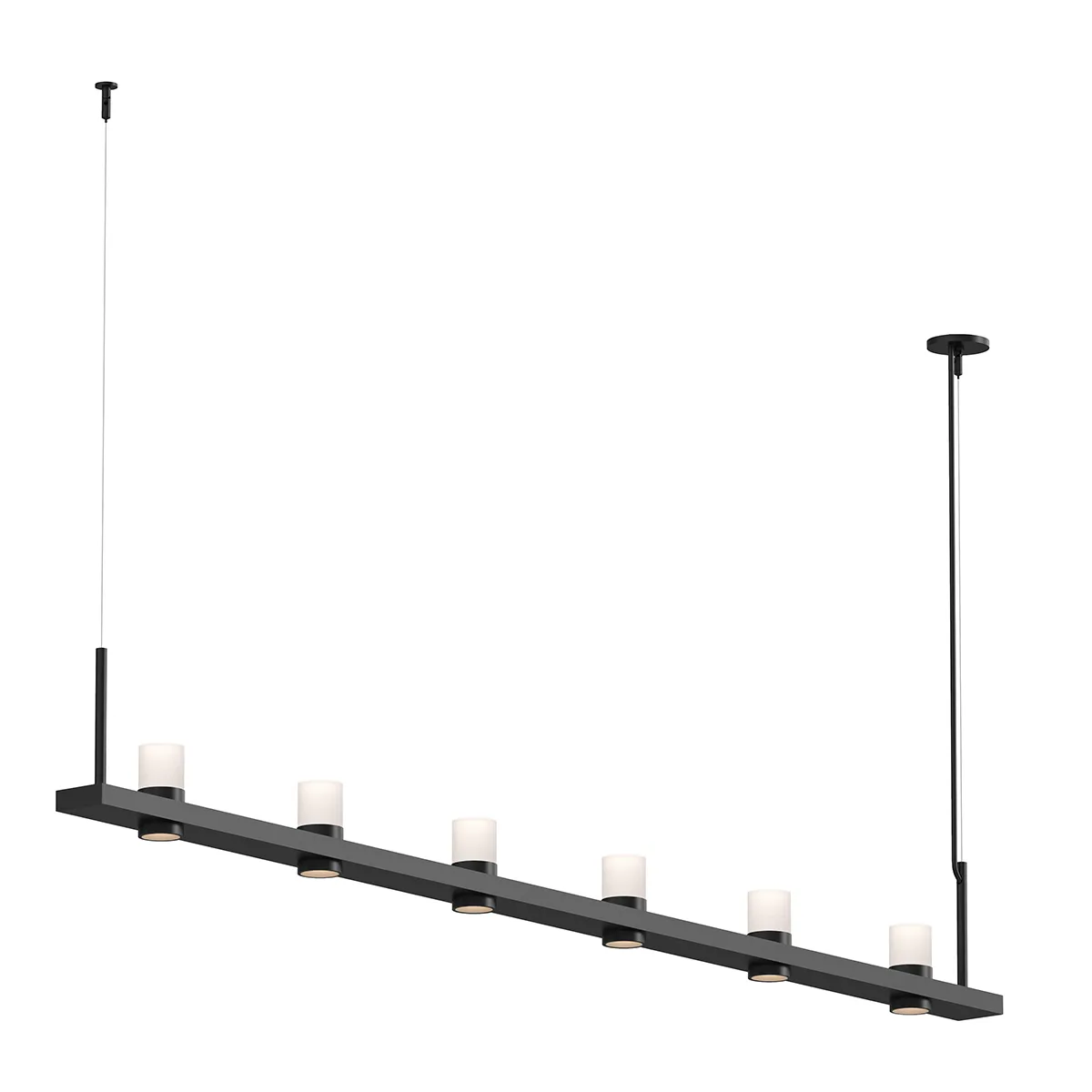Intervals LED Linear Pendant in Satin Black