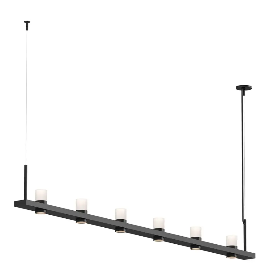 Intervals LED Linear Pendant in Satin Black