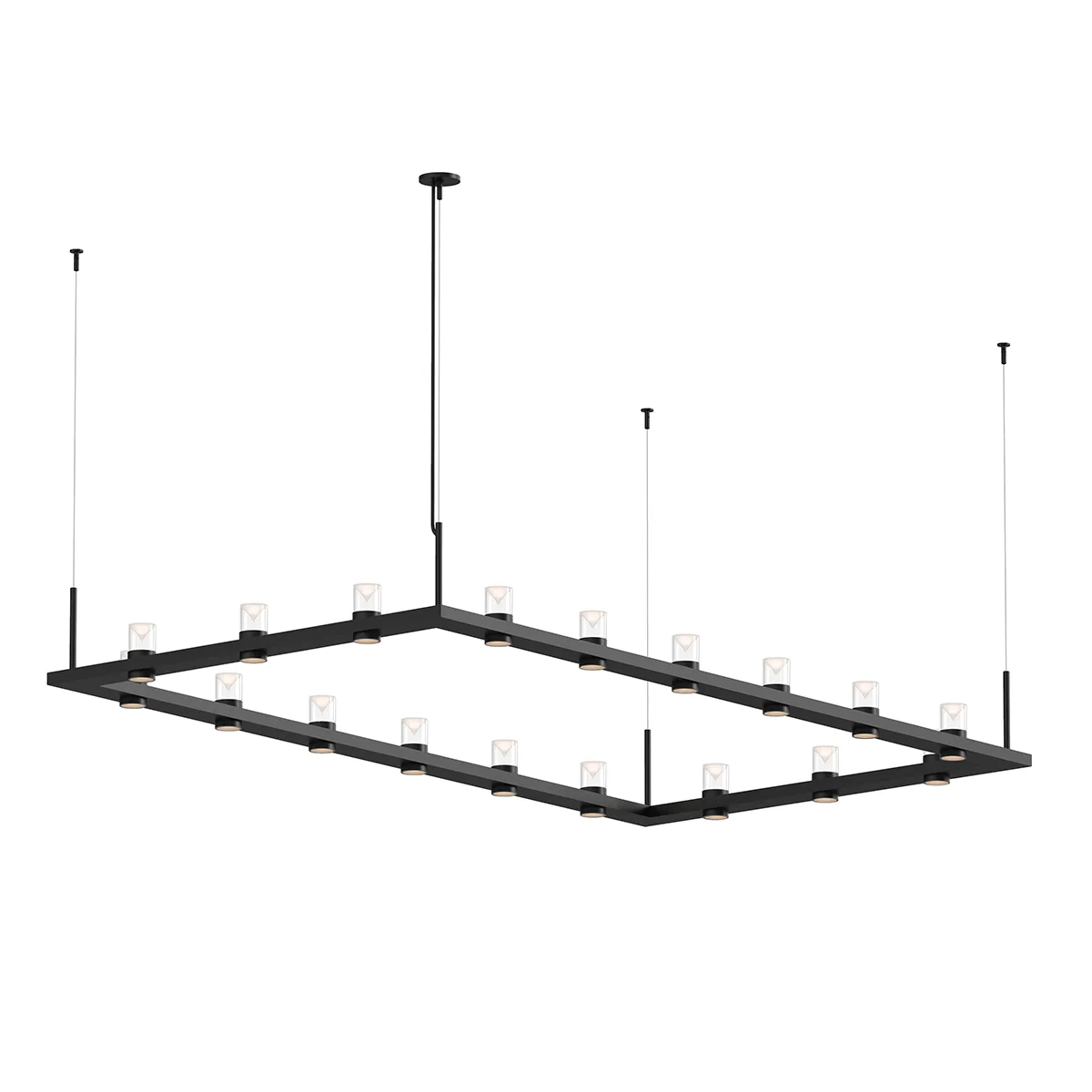 Intervals LED Linear Pendant in Satin Black