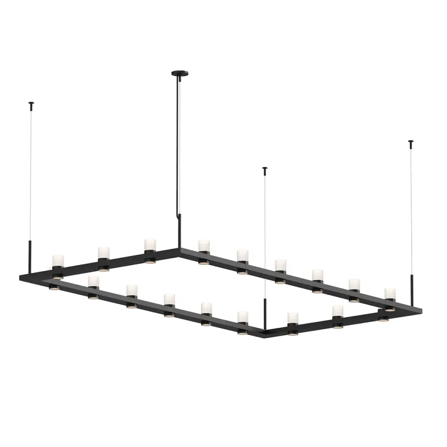 Intervals LED Linear Pendant in Satin Black