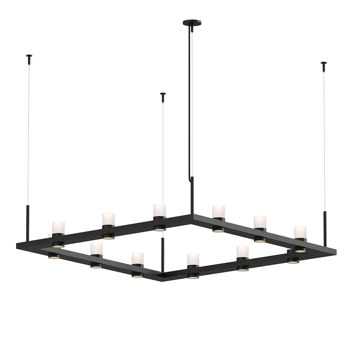 Intervals LED Linear Pendant in Satin Black