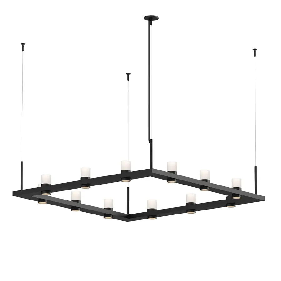Intervals LED Linear Pendant in Satin Black