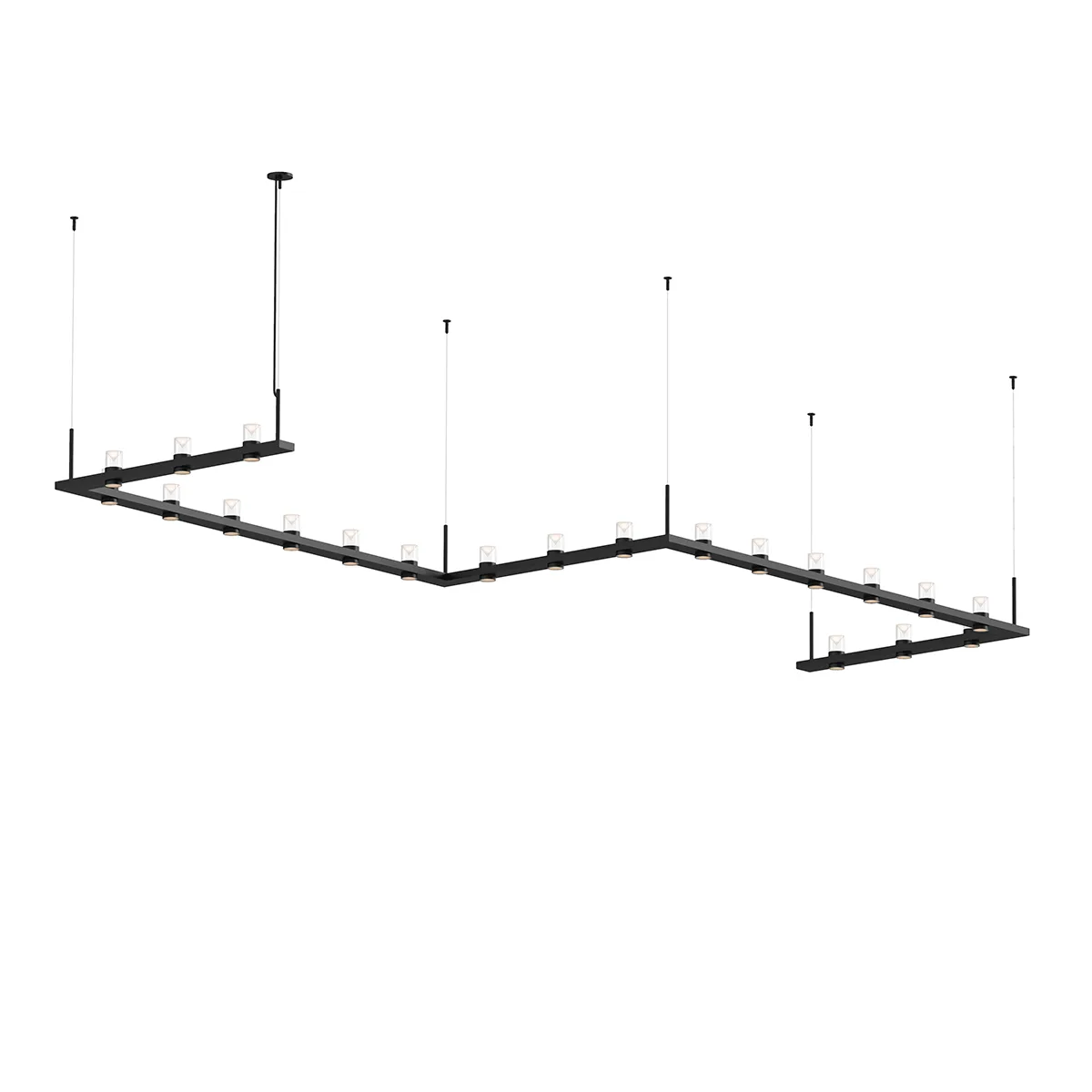 Intervals LED Linear Pendant in Satin Black