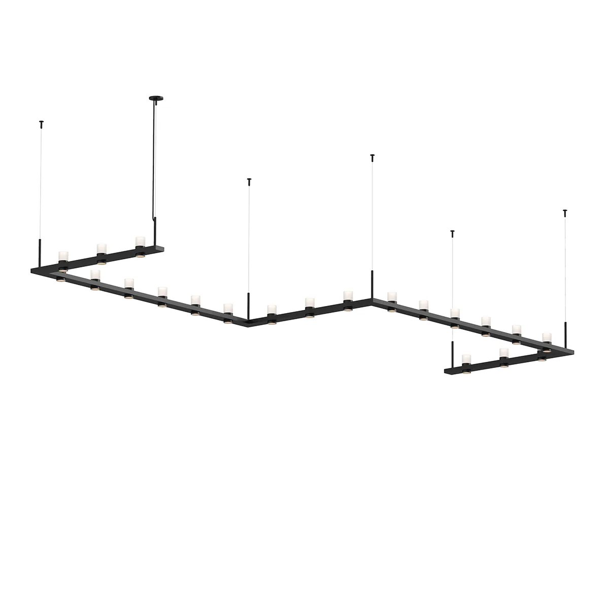 Intervals LED Linear Pendant in Satin Black