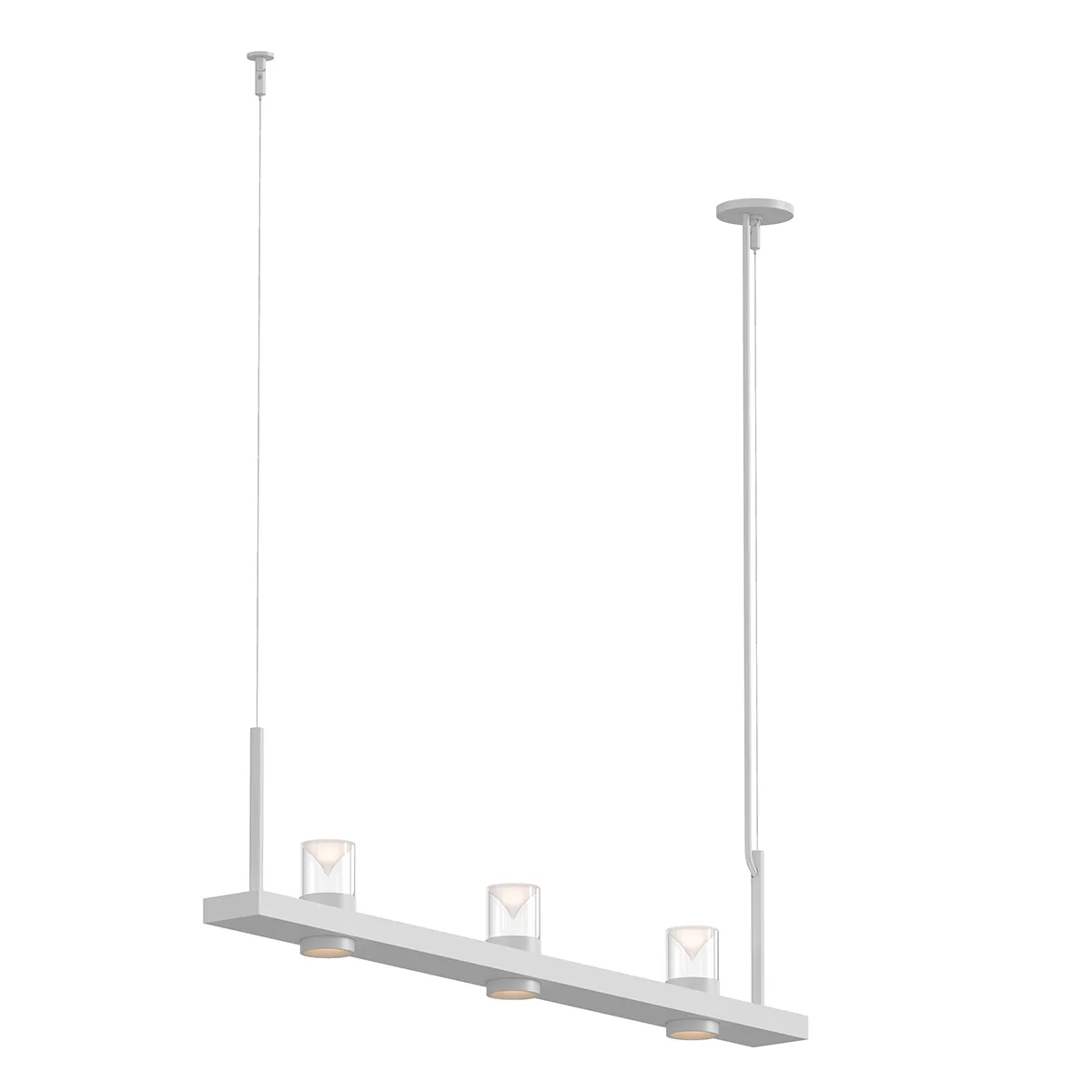 Intervals LED Linear Pendant in Satin White