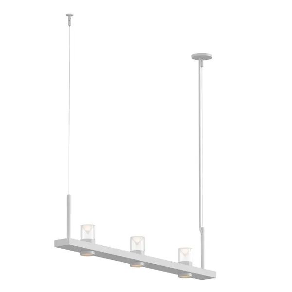 Intervals LED Linear Pendant in Satin White
