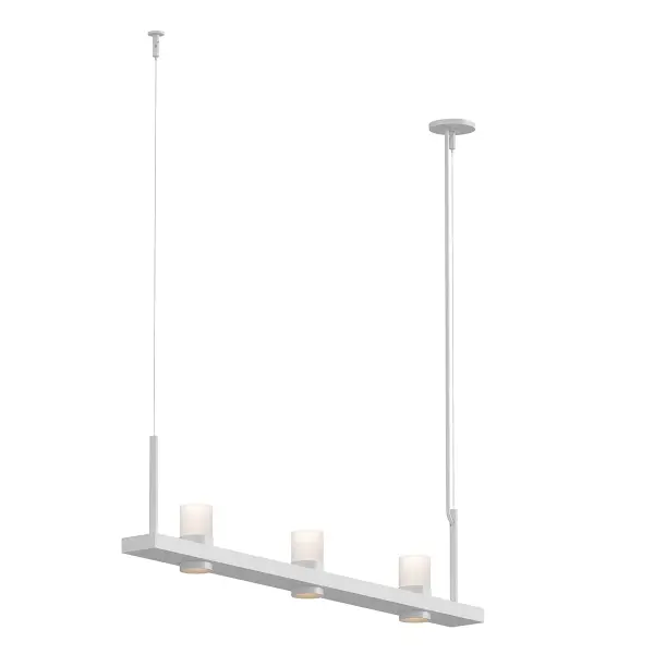Intervals LED Linear Pendant in Satin White
