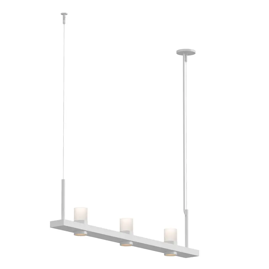 Intervals LED Linear Pendant in Satin White
