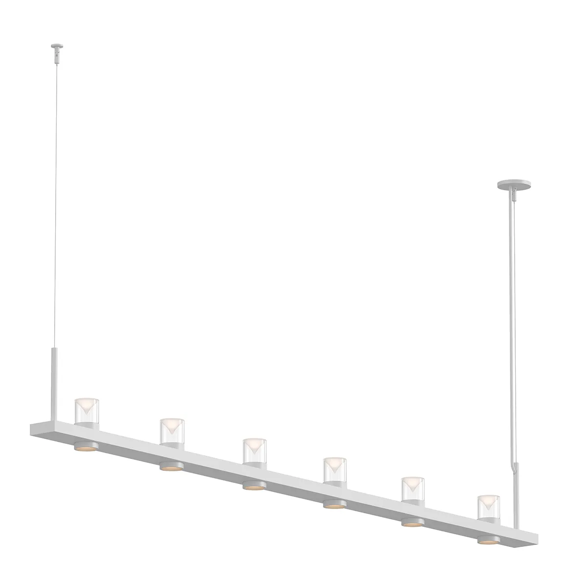 Intervals LED Linear Pendant in Satin White