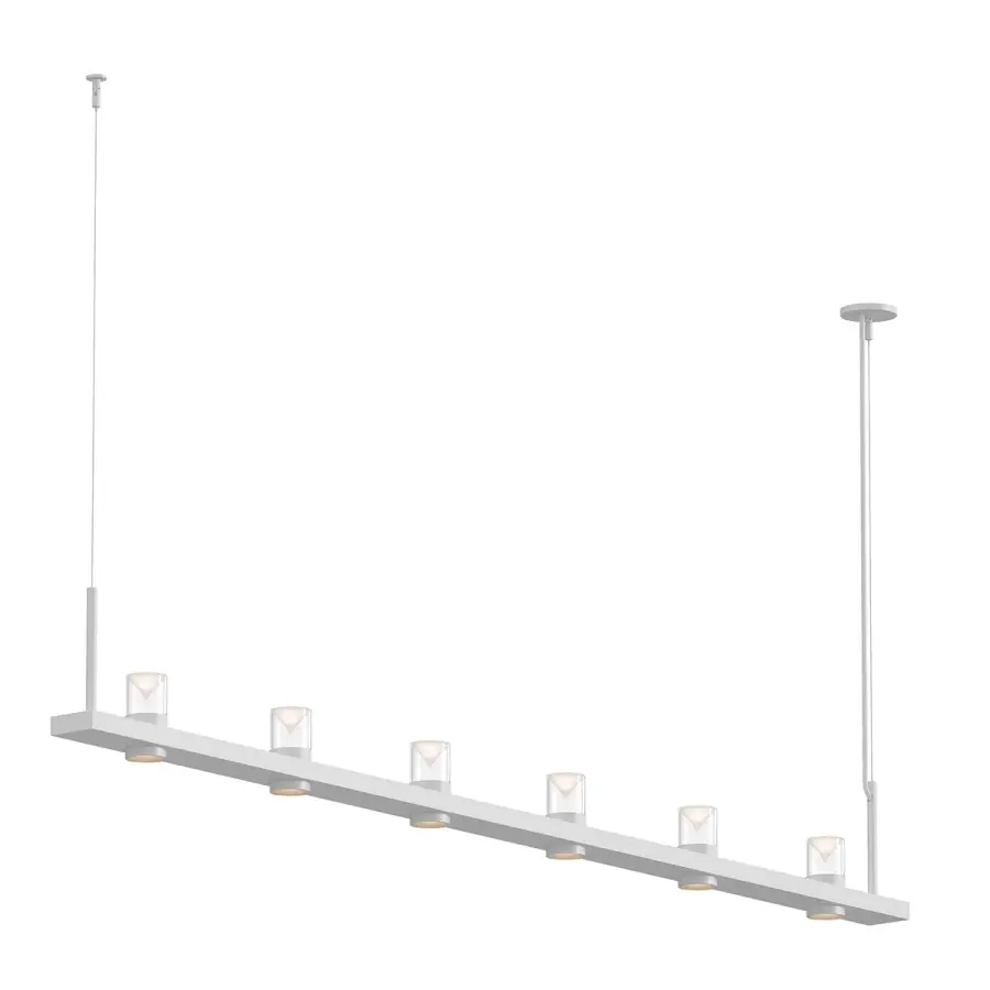 Intervals LED Linear Pendant in Satin White