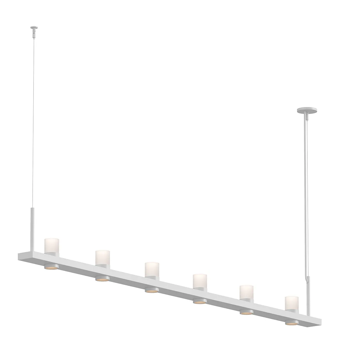 Intervals LED Pendant in Satin White