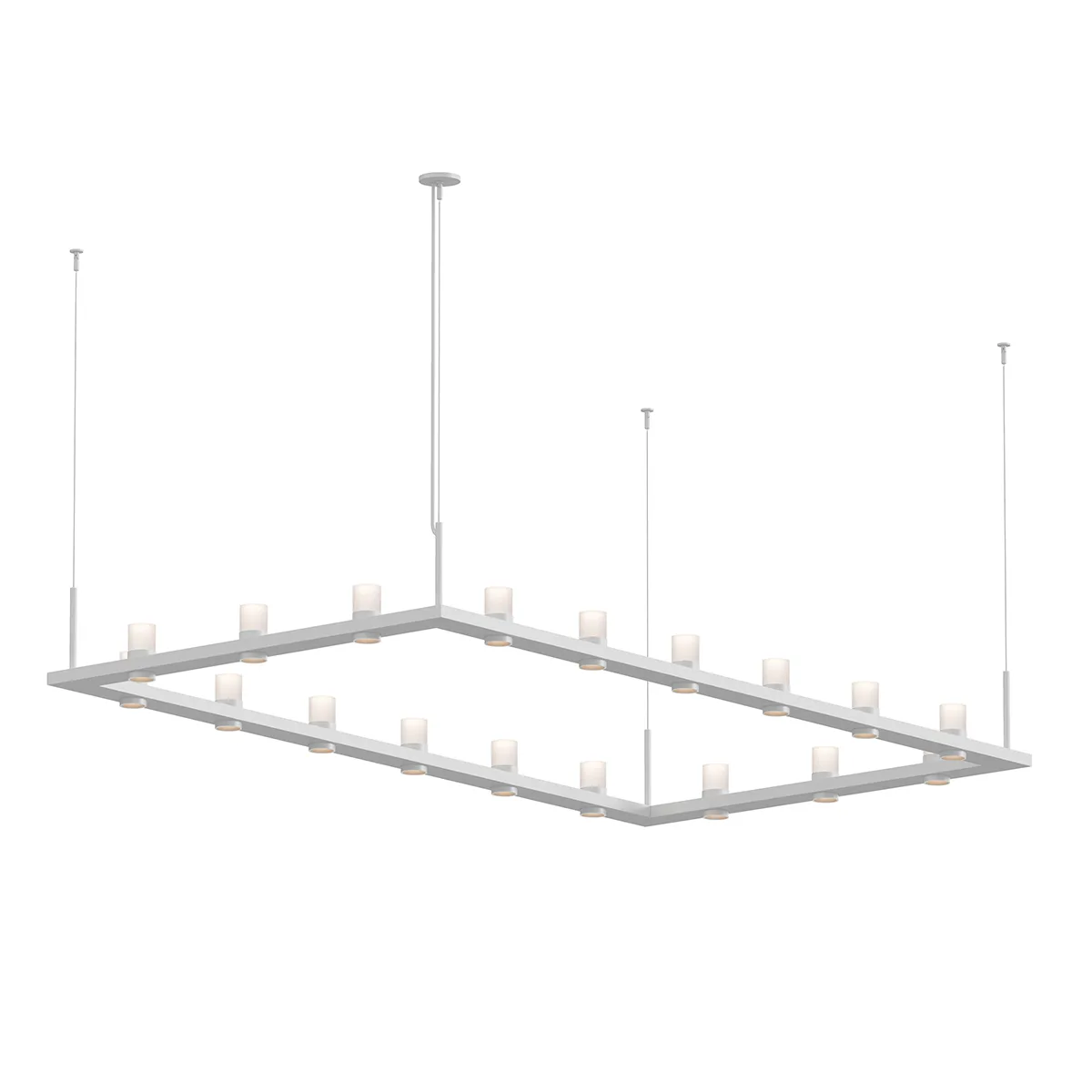 Intervals LED Linear Pendant in Satin White