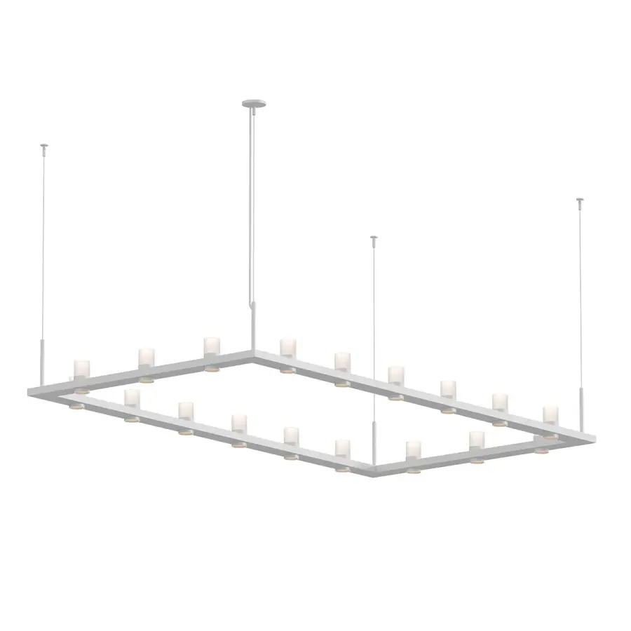 Intervals LED Linear Pendant in Satin White