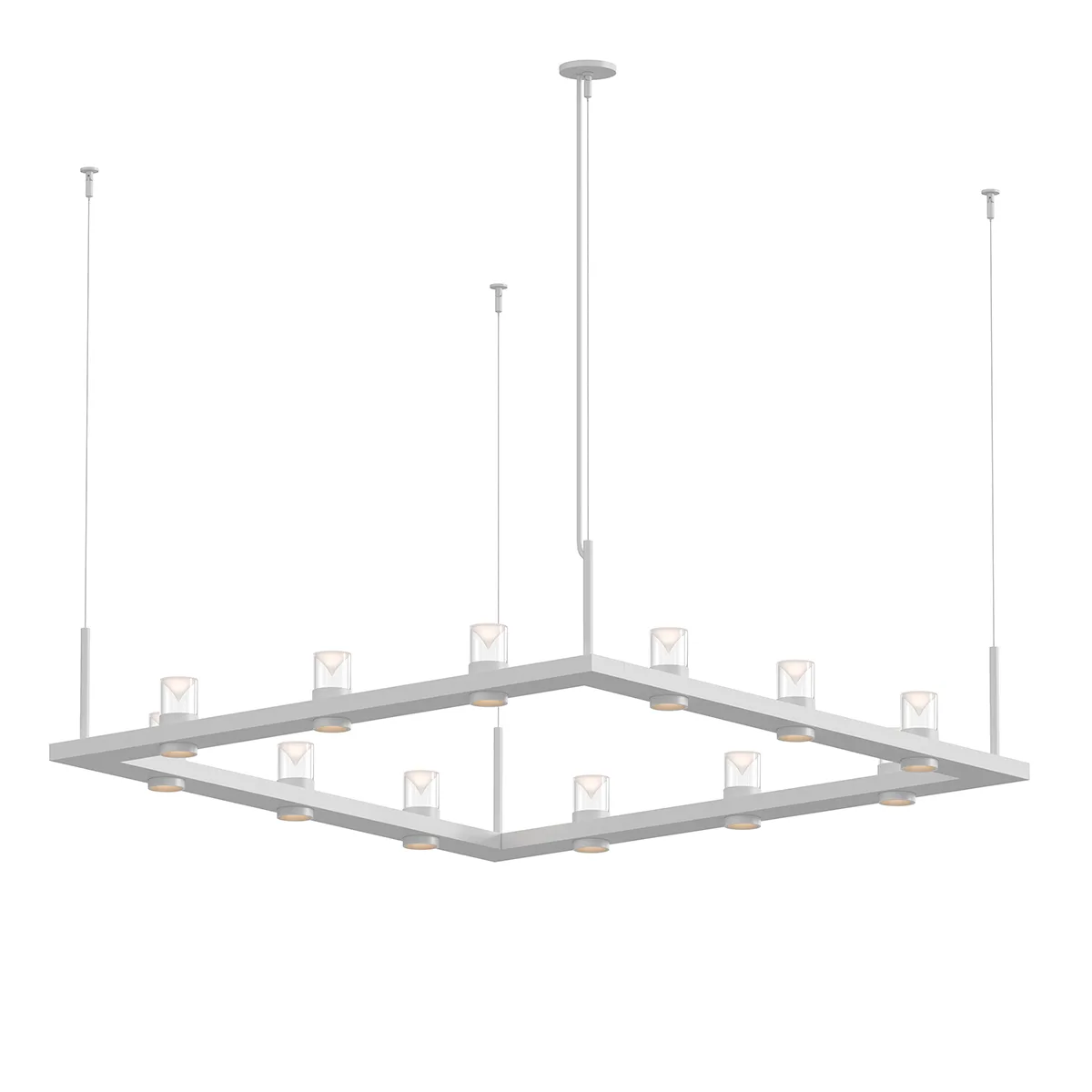 Intervals LED Pendant in Satin White