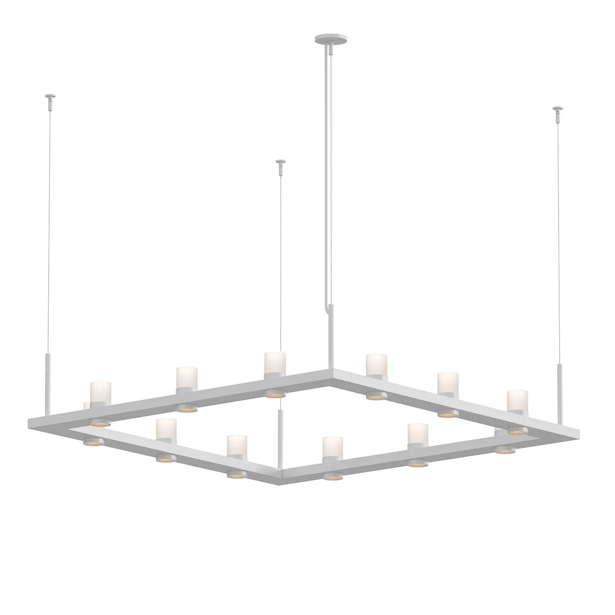 Intervals LED Pendant in Satin White