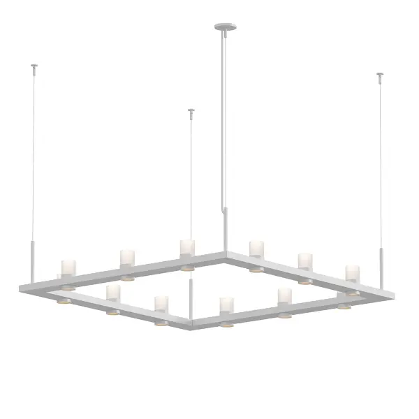 Intervals LED Pendant in Satin White