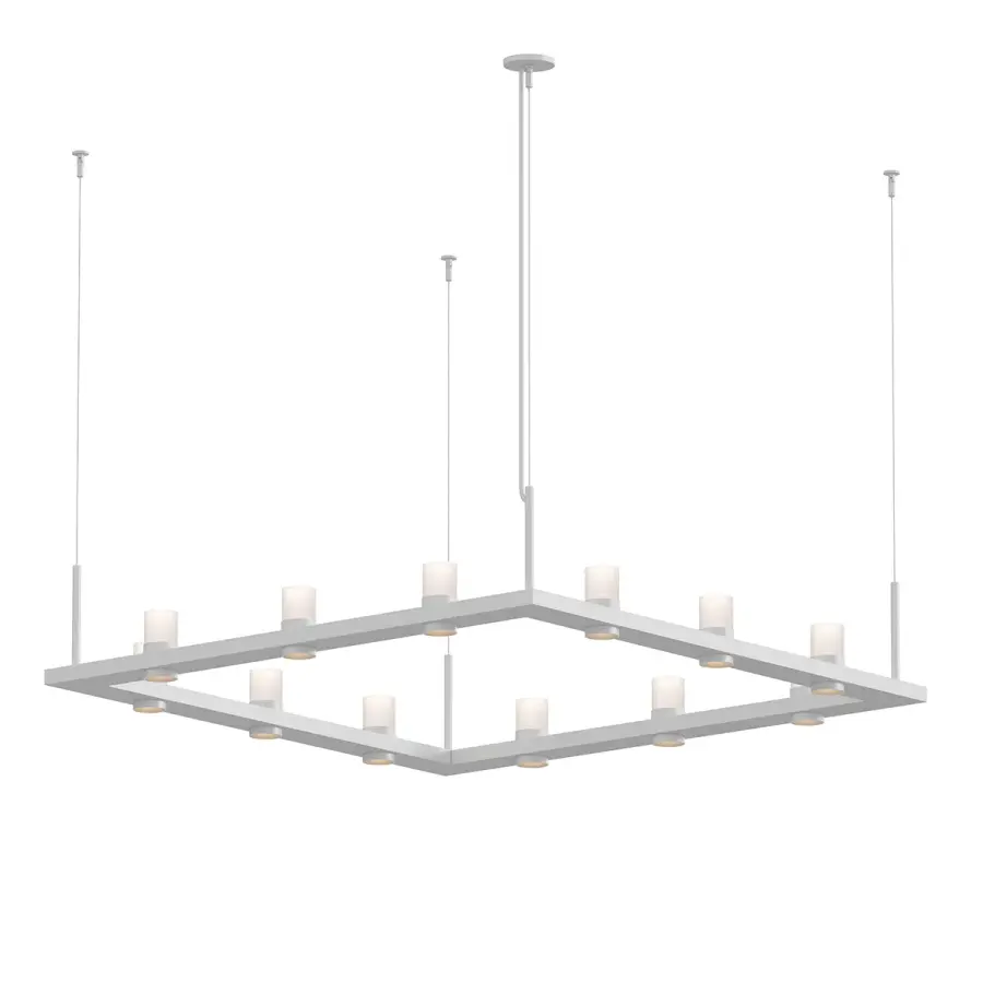 Intervals LED Pendant in Satin White