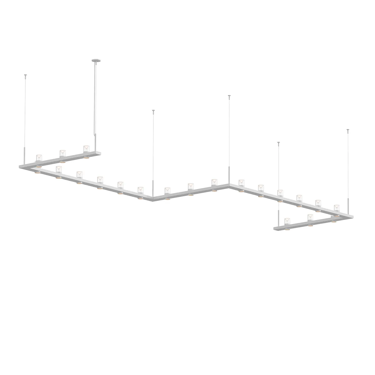 Intervals LED Linear Chandelier in Satin White