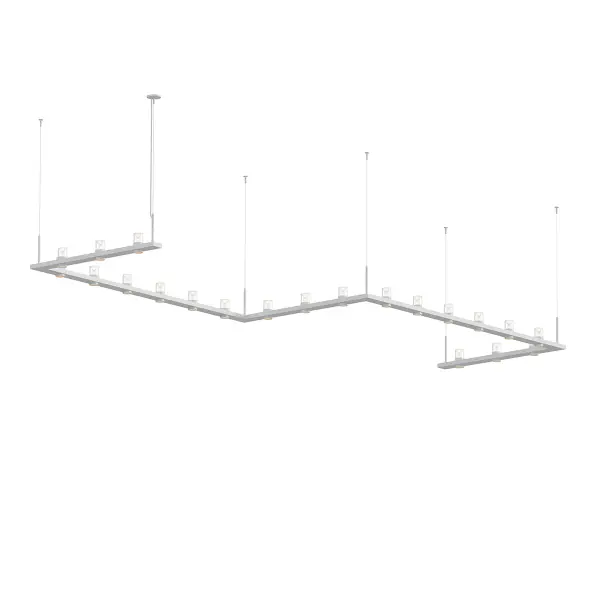 Intervals LED Linear Chandelier in Satin White