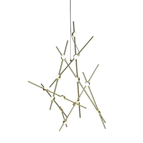 The Constellation LED Lantern delivers museum-quality illumination through 13 integrated LED modules arranged in a geometric pattern. Its satin brass finish and white acrylic diffusion create warm, even light ideal for dining and entertaining spaces.