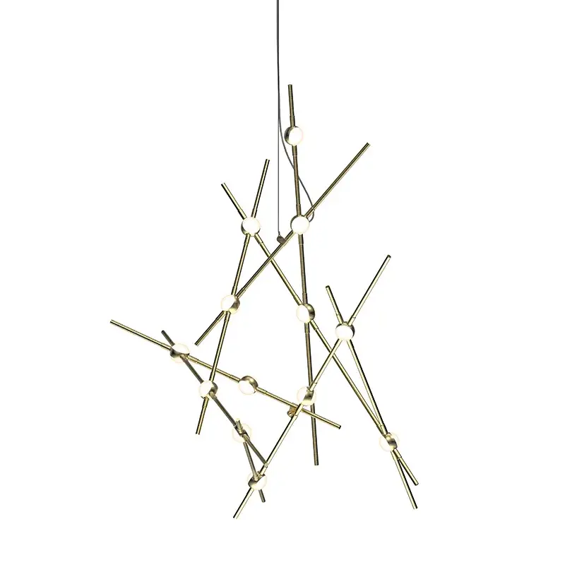 Constellation LED Lantern in Satin Brass