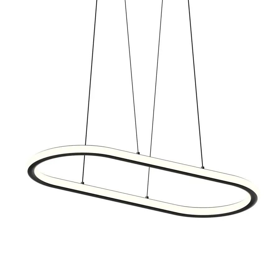 Luna LED Linear Pendant in Satin Black