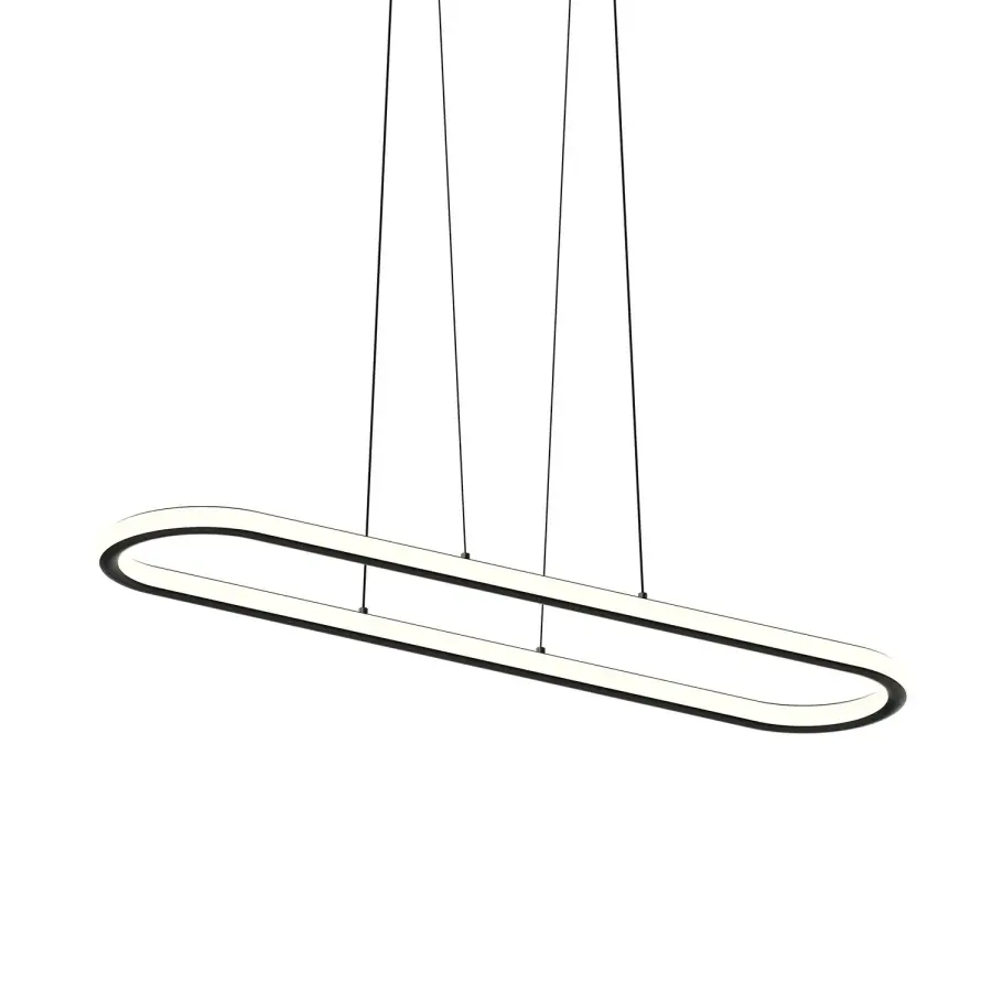 Luna LED Linear Pendant in Satin Black