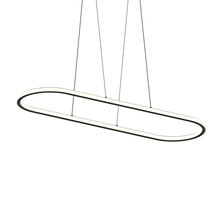 Luna LED Linear Pendant in Satin Black
