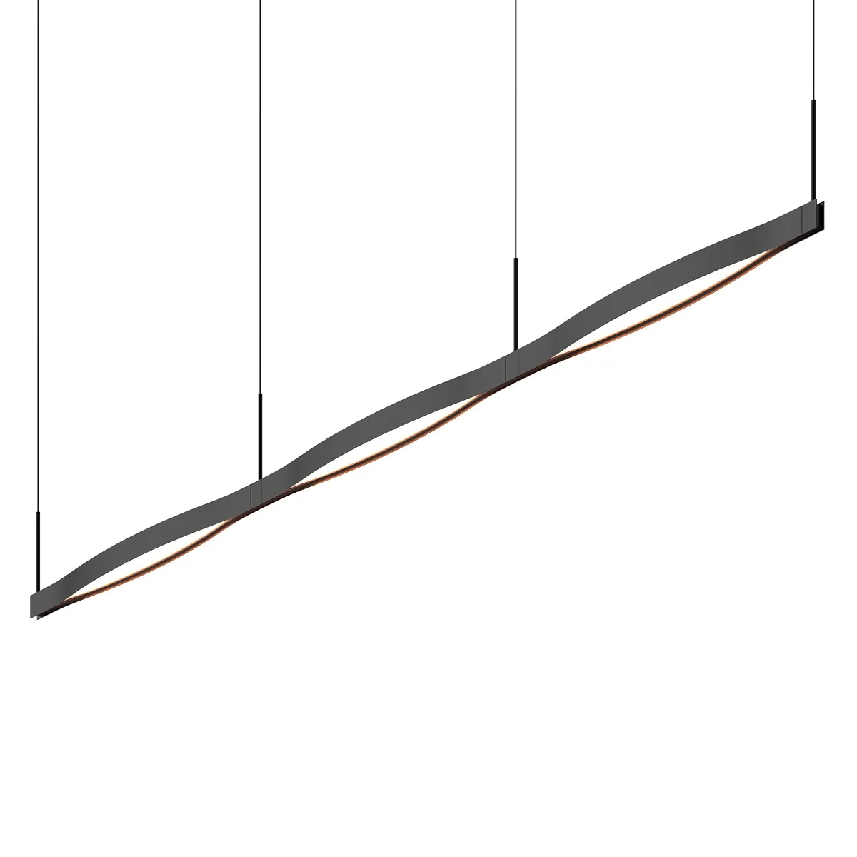Ola LED Linear Pendant in Satin Black
