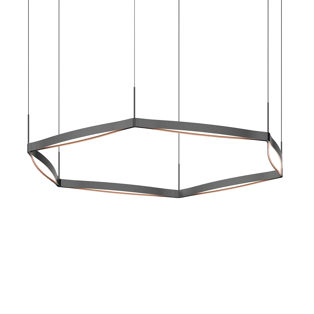 Ola LED Linear Pendant in Satin Black