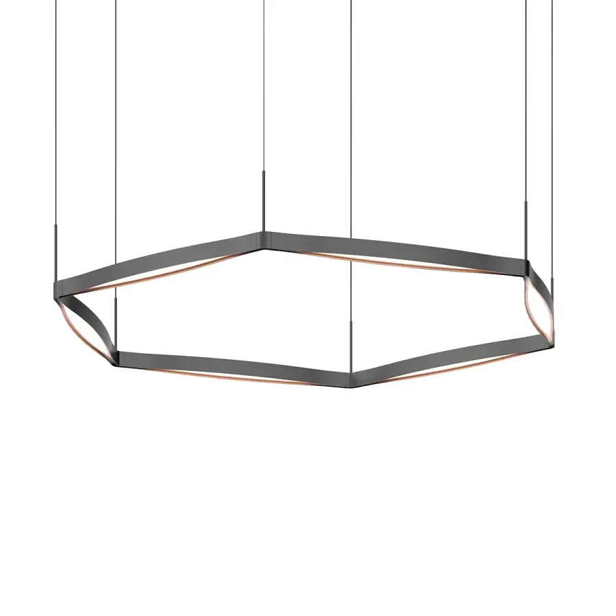 Ola LED Linear Pendant in Satin Black