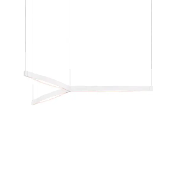 The Ola LED Pendant delivers modern minimalism with its clean 55-inch linear profile and integrated LED technology. The satin white finish and optical acrylic diffuser create soft, even illumination perfect for contemporary spaces.