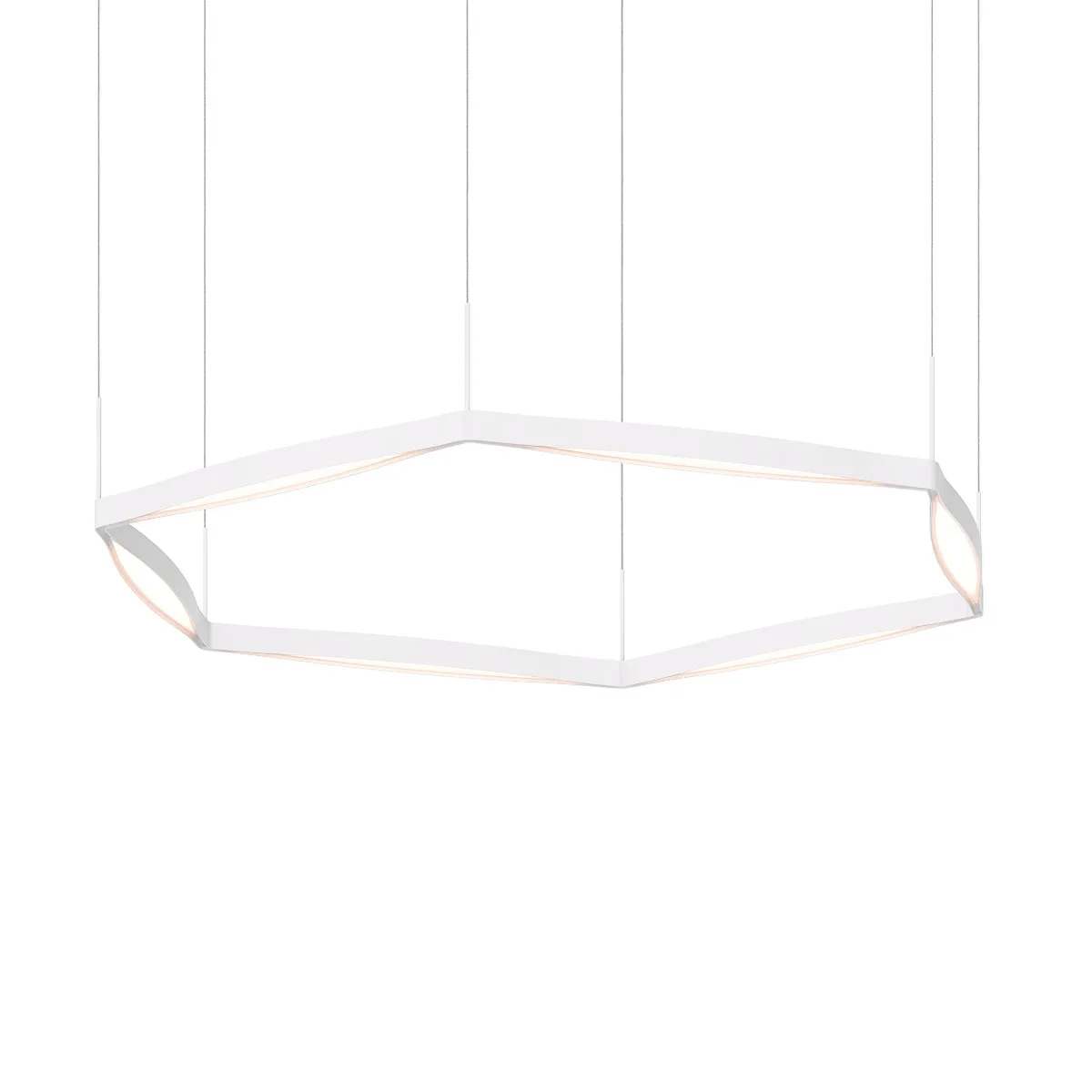 Ola LED Pendant in Satin White