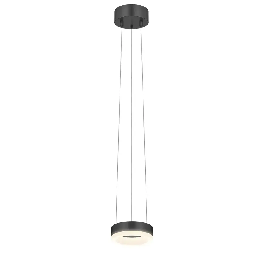 Corona LED Mini Pendant in Satin Black