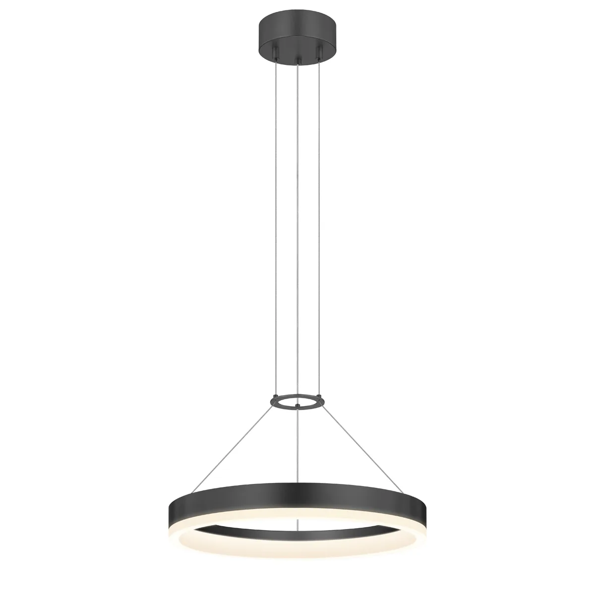 Corona LED Pendant in Satin Black